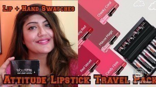 'ATTITUDE LIPSTICK TRAVEL PACK || LIP SWATCHES || CREME & MATTE SHADES || AMWAY || SAKSHI DWIVEDI'