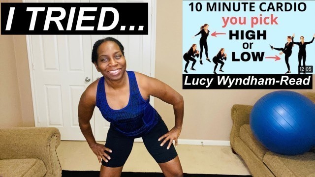 'Trying Lucy Wyndham-Read Cardio Workout | Full Body Workout 10 Minutes | HIIT Workout Burn Fat'