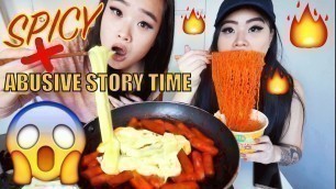 'CHEESY SPICY RICE CAKES + CHEESY SPICY CHICKEN NOODLES | MUKBANG | EATING SHOW'