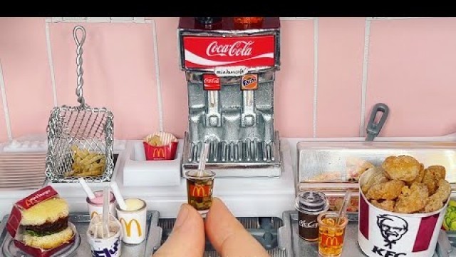 'Real Miniature Fast Foods - KFC McDonalds Coke Ice Cream 