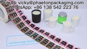 'Adhesive Label, waterproof , high-temperature resistant, non-fading, used for product packaging.'