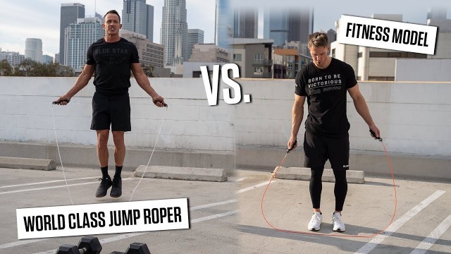 'World Class Jump Roper vs. Fitness Model | Fat-burning Muscle-Building Workout'