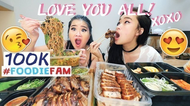 '100K GIVEAWAY | BOSSAM | SPICY COLD NOODLES | MUKBANG | EATING SHOW | #FOODIEFAM'