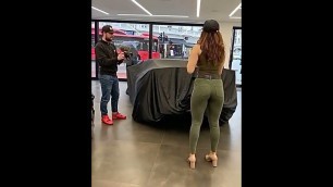 'Fitness girl unveils new Lamborghini #shorts'