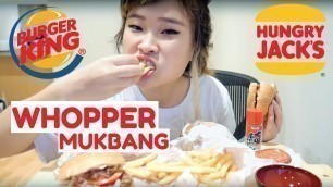 'Whopper Mukbang | Hungry Jacks Burger King | Eating Show'