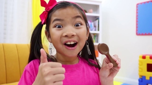 'Emma and Wendy Pretend Play Real vs Fake Food Chocolate Challenge   Kids Toys Tools & Football'