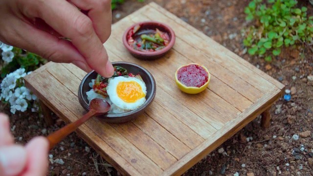 '미니어쳐 요리|열무김치 비빔밥 |Yeolmu Kimchi Bibimbap |Miniature Cooking｜Korean Mini Food'