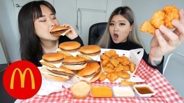 'Mcdonalds Mukbang | Chicken Nuggets & Cheeseburgers'