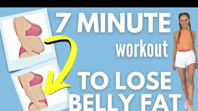 '7 MINUTE BELLY FAT WORKOUT  7 DAY CHALLENGE  -   STANDING CARDIO ABS & tips on how to lose belly fat'