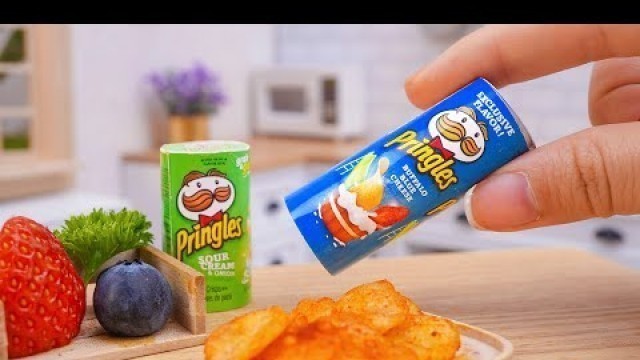 'Crispy Miniature Pringles Potato Chips Recipe | ASMR Cooking Mini Food'