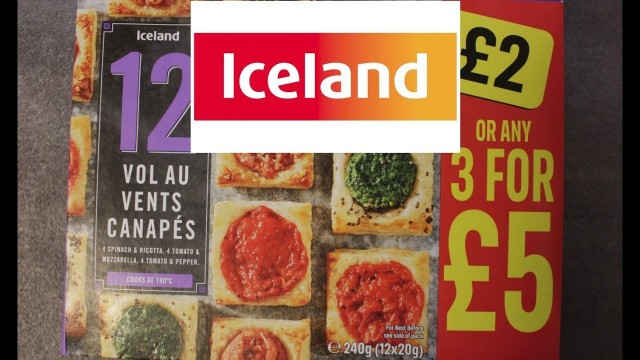 'Iceland PARTY FOOD 5 - VOL AU VENT CANAPES Food Review'