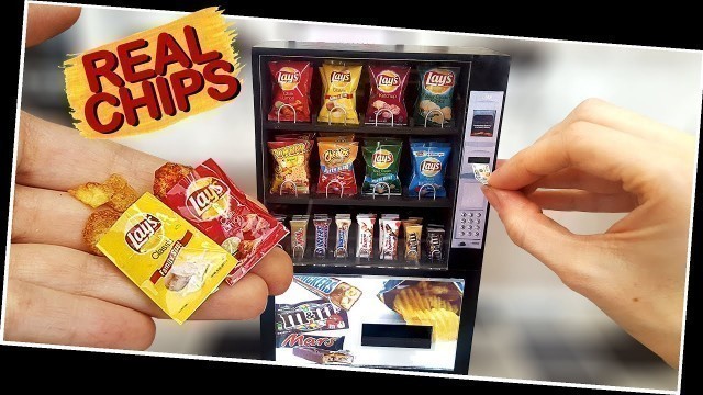 'Mini CHIPS vending machine with REAL, but mini CHIPS!! :) DIY / so yummy/ ASMR / mini cooking'