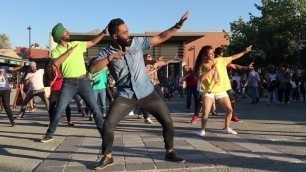 'Burn Bhangra Fitness flash mob outside Mont-Royal Metro station'