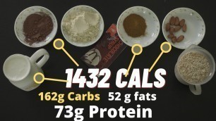 'Best Home Made Mass gainer For INSANE MASS GAIN |1432 calories |  Gain 17.9 kgs in 90 days | हिंदी'