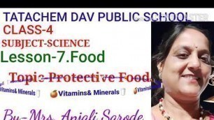 'Class - 4 - Science - Ls.7 Food, Topic - Protective Foods by Anjali Sarode'