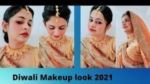 'Traditional Diwali look 2021 l Festival makeup tutorial ☺️ #makeup #amway #amwayproducts #fashion'