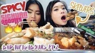 'Spicy Sichuan Noodles &  Dumplings & Skewers | Mukbang | Eating Show'