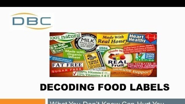 'Deciphering Food Labels'