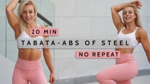 'DAY 07 RISE & SHINE - 20 MIN TABATA ABS OF STEEL - CORE | No Equipment | No Repeat | Super Sweaty'