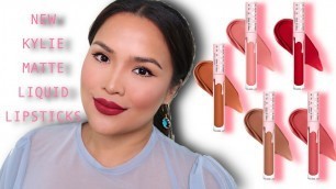 'NEW KYLIE FORMULA Lip Swatches | Kristen | Ginger | Dolce K | Kylie | Bite Me'