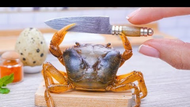 'Tasty Miniature Chilli Crab Recipe - ASMR Cooking Mini Food'