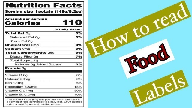 'How to read nutritional facts | How to read food labels | food labels smart'