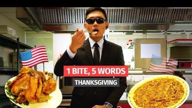 'CIA agent reviews Thanksgiving food | 1 Bite, 5 Words Food Review'