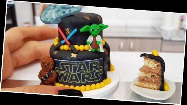 'Mini STAR WARS cake/ real mini cake/ Jenny\'s mini cooking / tiny food / 食べれるミニチュア'