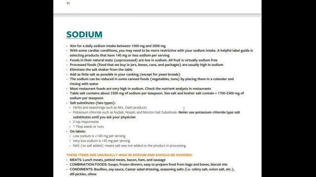 'Healthy Heart Diet Booklet Part 3 food labels'