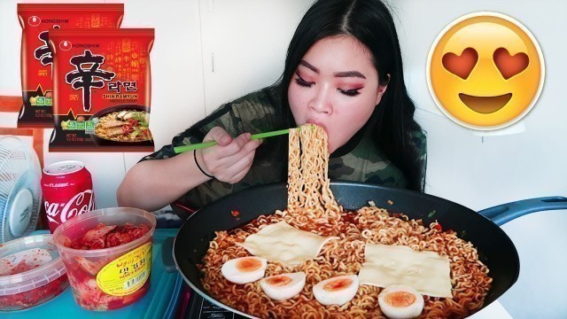 'Shin Ramen | Spicy Ramen | Mukbang'