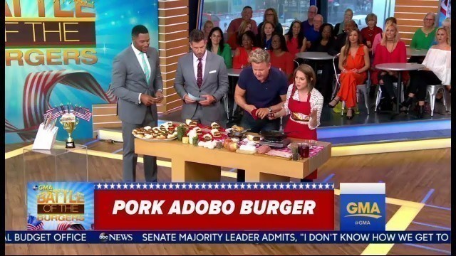 'Chef Gordon Ramsay in GMA\'s \"Battle of the Burgers\" ᴴᴰ'