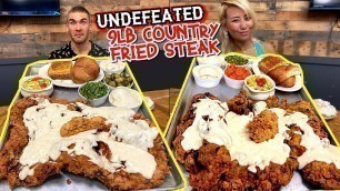 'UNDEFEATED 9LB COUNTRY FRIED STEAK CHALLENGE IN OKLAHOMA!!! #RainaisCrazy #EattheSouth'