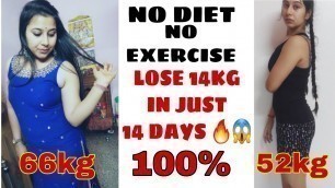 'LOSE WEIGHT FAST : INTERMITTENT FASTING to Lose 14 kg in 14  Days 