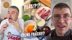 'Pro Chef Reacts... To Vincenzo\'s Plate REACTING to Gordon Ramsay\'s Carbonara'