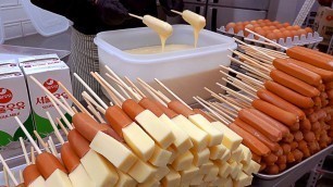 '치즈핫도그 1,000 sold out a day! Amazing Cheese Hot Dog Making Process - Korean street food'