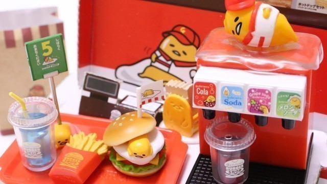 'Gudetama Burger Shop Re-MeNT Miniature Fake Food Collection'