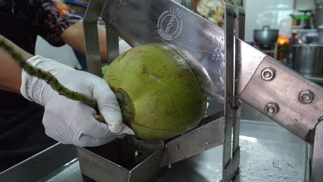 '신기한 코코넛 과육 아이스크림, 젤리 만들기 / amazing coconut ice cream, jelly making - thai street food'