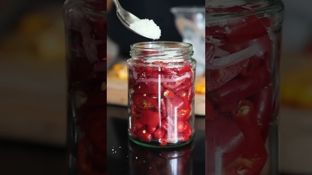 'Homemade fermented hot sauce 