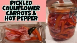 '#foodpreservation #fermentation FERMENTED/PICKLED CAULI FLOWER,WITH CARROTS,HOT PEPPER and BITROOTS'