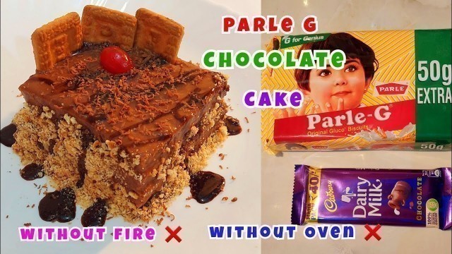 '5 minutes Fireless Cooking Recipe | Soft, Tasty, Fluffy Parle G Bread Cake | Parle G Chocolate Cake'