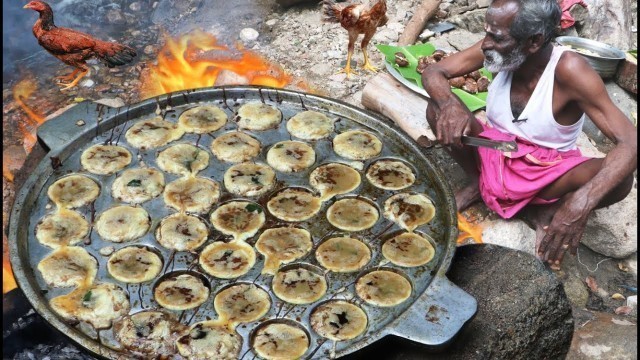 'HUGE TASTE  !!! Country Chicken Paniyaram Prepared by my daddy ARUMUGAM / Village food factory'