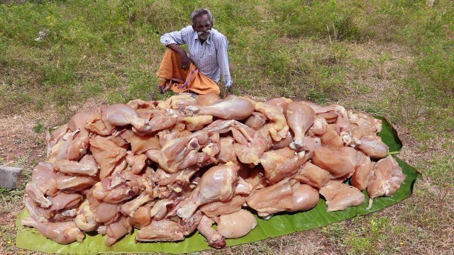 'LEMON CHICKEN !!! Coolest lemon chicken prepared by my Daddy Arumugam / Village food factory'