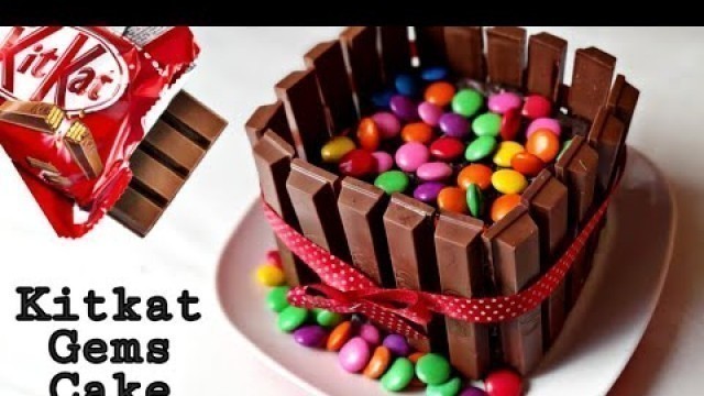 'Kitkat Gems Cake recipe | 5 min Fireless cooking recipe for competition | Soft, Tasty Bread Cake'