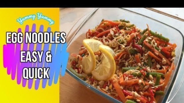 'Egg Noodles | Quick and Easy | by:  MY TASTY FOOD-BOOK'