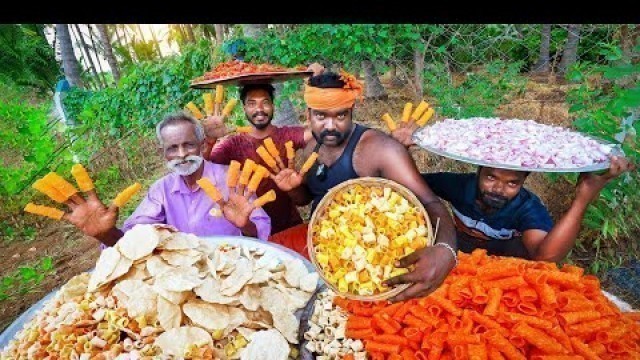 'KING of APPALAM !!! Large quantity Papad Gravy prepared by Daddy Arumugam | Village food factory'