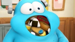 'Funny Animated Cartoon | Spookiz Frankie Can\'t Stop Eating Junk Food 스푸키즈 | Cartoon for Kids'