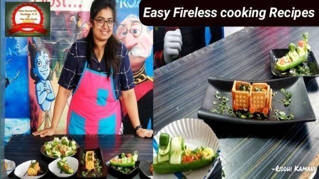 'Fireless cooking ideas | no fire cooking for kids | food art | cooking without fire for #competition'