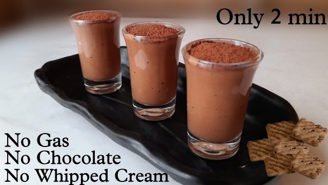 '5 minute Fireless Cooking recipes for competition | Chocolate Mousse Shots | Easy and Tasty Dessert'