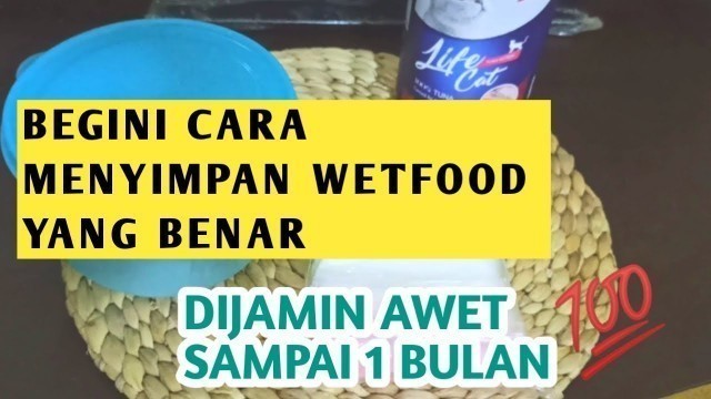 'Cara Menyimpan Wet Food Biar Bisa Awet Sampai 1 bulan'