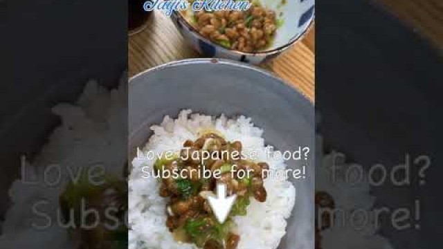 'How to eat NATTO (fermented soy beans) Vegan 〜納豆〜 #Shorts | easy Japanese home cooking recipe'